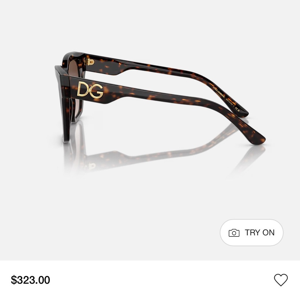 Dolce & Gabbana Tortoise Shell Sunglasses with Gold Logo
